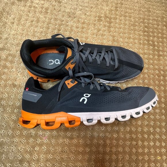 On Running Other - On CloudFlow 3 Running Shoes Black/Turmeric Size 11.5M Ultralight Cloudtec